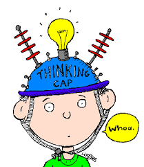 boy wearing a thinking cap. woah. 